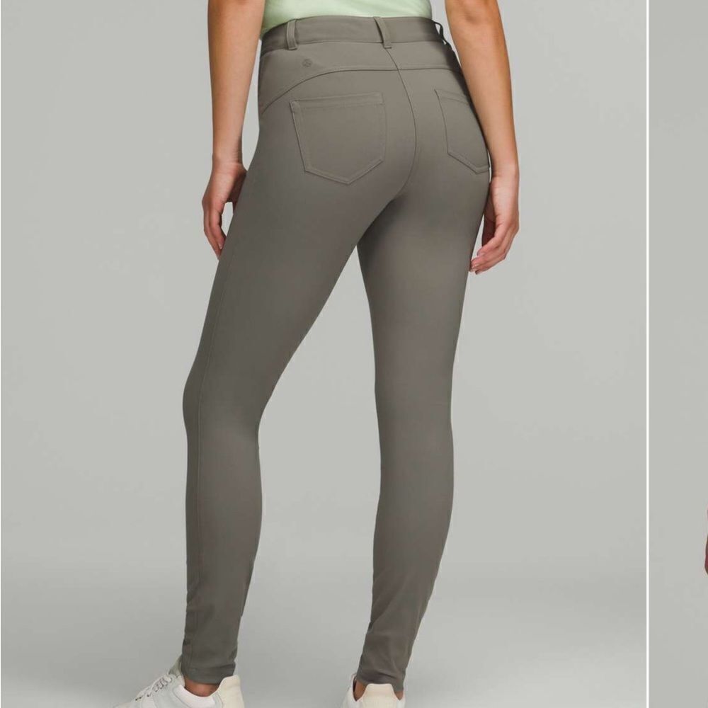 NWT New LULULEMON City Sleek Slim Fit HR High Rise Pant Grey Sage GRSG 30 10